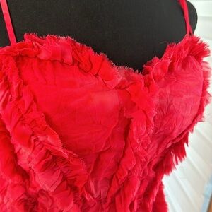 One of a kind corset tank - hot pink - 100% silk 🔥 🔥